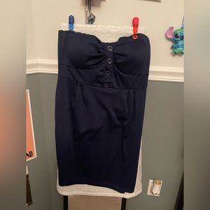 Torrid Navy Strapless Dress